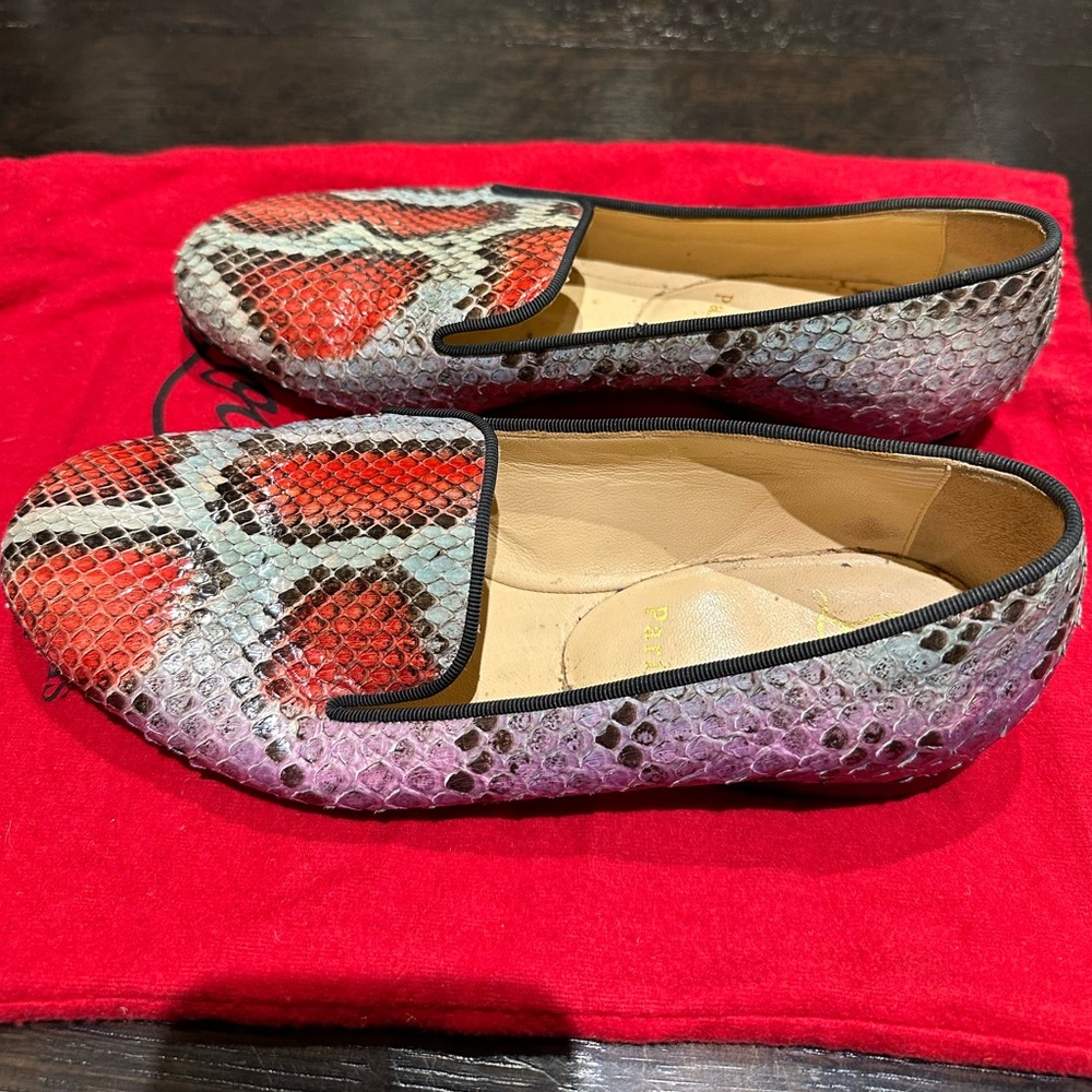 Christian Louboutin Python Loafers